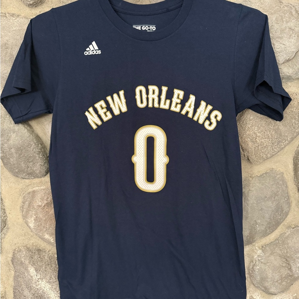 Adidas DeMarcus Cousins New Orleans Pelicans #0 T-Shirt Navy Men’s Small